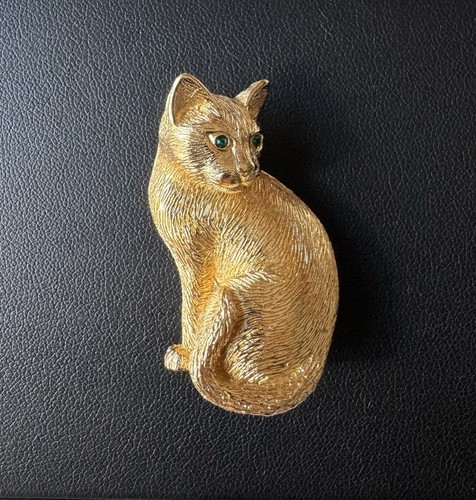 Spilla gatto vintage tono - , oro