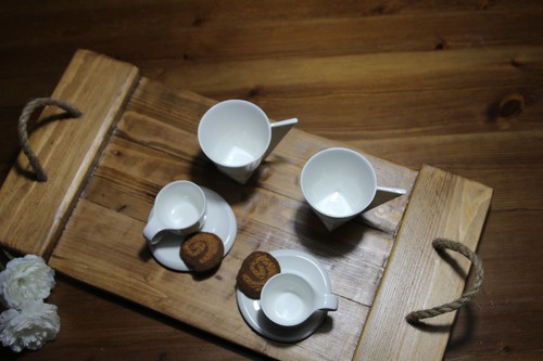 Vassoio legno fatto - fatto, a