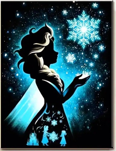 Quadro diamante disney elza - 5d,