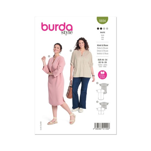 Burda 5934 abito camicetta - 5934,