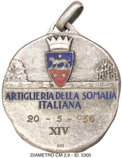 TRUPPE COLONIALI ARTIGLIERI SOMALIA MEDAGLIA ARGENTO CAMPAGNE D’AFRICA 1936 AOI
