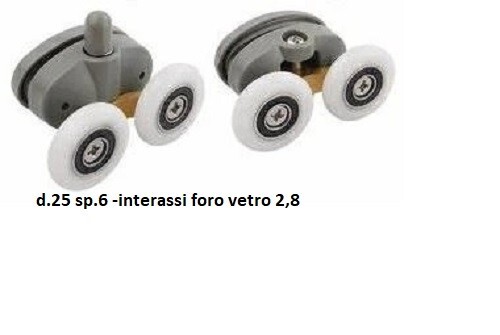 Coppia cuscinetti box doccia