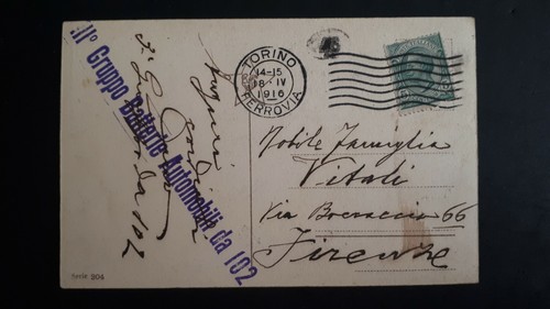 Cartolina antica timbro - cartolina,