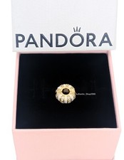 NUOVO 100% Autentico PANDORA 14K Pietre Placcate Oro e Smalto Clip Charm 763785C01
