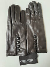 Guanti da donna in morbida pelle Chiarugi Firenze testa di moro taglia 8