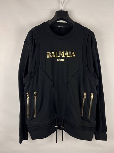 Felpa balmain con zip taglia - balmain,