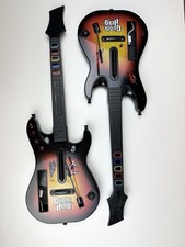 2x Chitarra/Chitarre Guitar Hero Strat wireless Controller Nintendo Wii