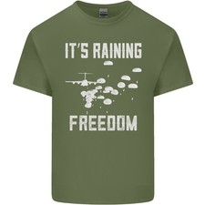 Libertà Reggimento Paracadutisti Para 1 2 3 4 SAS Uomo Cotone Leggero T-Shirt
