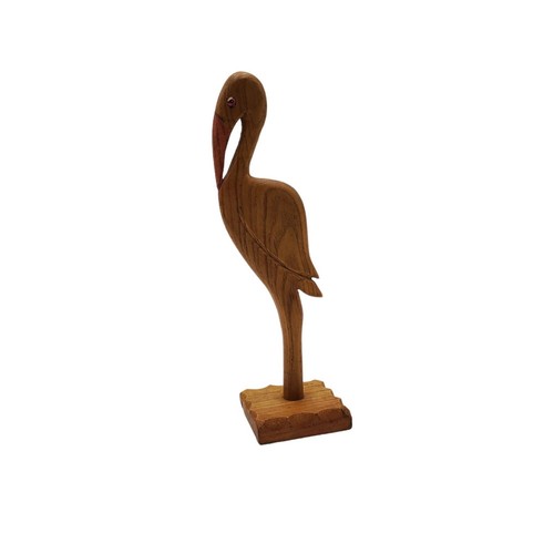Statuina gru cicogna - , legno