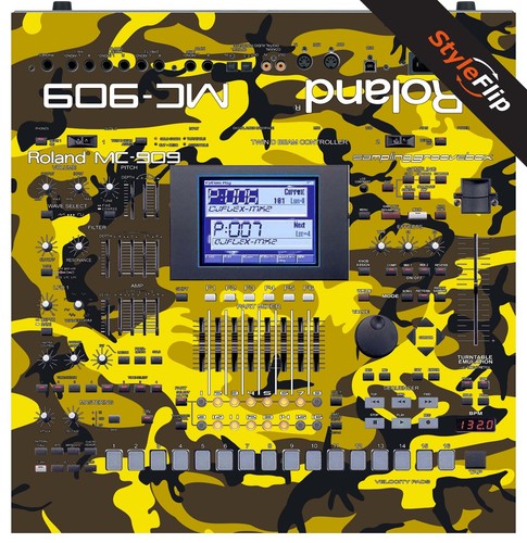 Roland 909 skin giallo - mc-909,