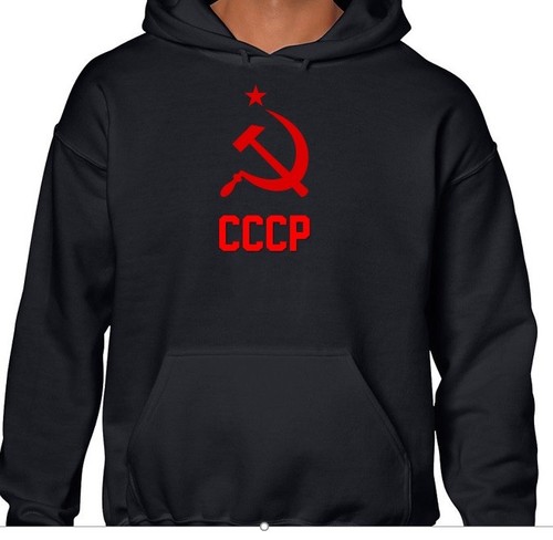 Felpa nera cccp soviet russia - soviet,