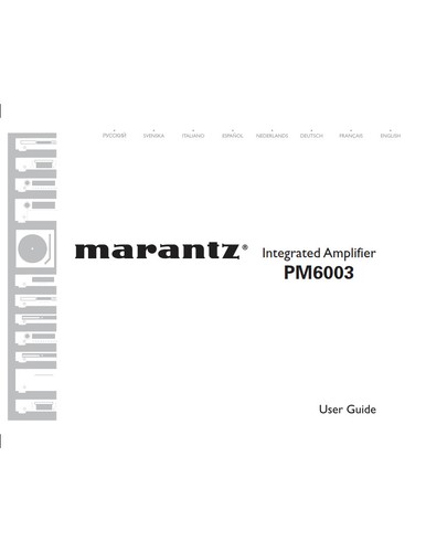 Marantz pm6003 amplifier - marantz,