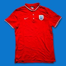 Inghilterra 2014 Nike Polo Shirt Size M vintage football England Red Lions