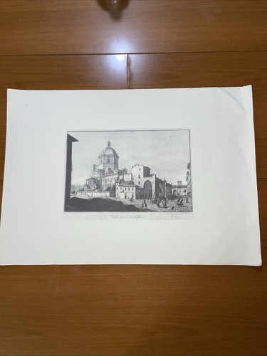 Stampa milano veduta - milano,, di