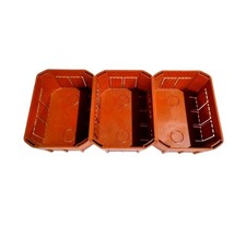 Scatola Derivazione Elettrica da Incasso Vintage 3 scomparti 