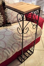 TAVOLINO TAVOLO FERRO BATTUTO LEGNO SALVA SPAZIO DIVANO SALOTTO RUSTICO GRANDE