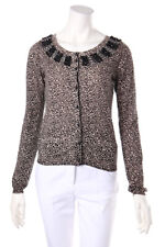 TWINSET SIMONA BARBIERI Cardigan Stampa Leone Gioielli Pietre M beige nero
