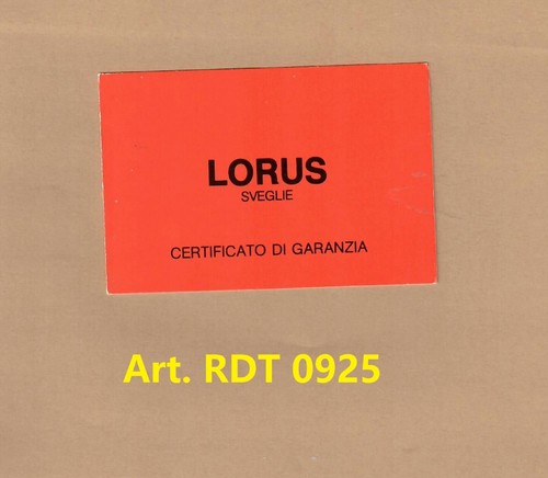 Vecchia garanzia lorus - vecchia,