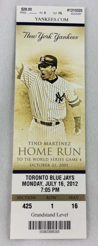 Biglietto mlb 2012 - 2012, 07/16