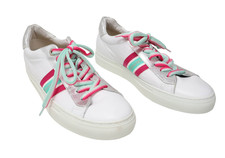 D'ACQUASPARTA scarpe donna (EU) 39 bianco pelle basse colorate lacci