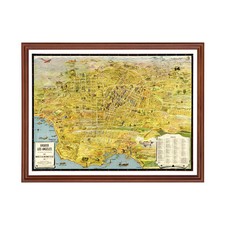 Vecchia mappa di Los Angeles