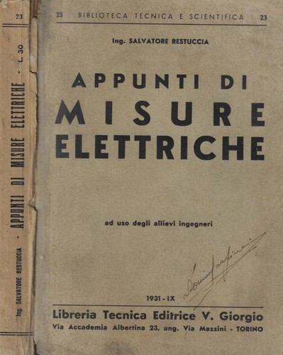 Appunti misure elettriche - appunti,