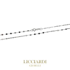 Collana unisex traversino oro bianco 18kt