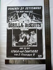 RIPRODUZIONE: Gorilla Biscuits Punk Hardcore Isola Cantiere Bologna italy tour 