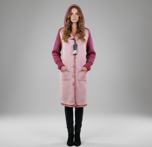 Fatto mano cappotto donna - a, in