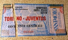 BIGLIETTO SEMIFINALE COPPA ITALIA 1979/80 30 APRILE 1980 TORINO JUVENTUS DISTINT
