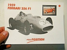 1959 FERRARI 256 F1 - FRANCOBOLLO E SCHEDA TECNICA - BOLAFFI 