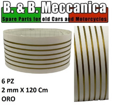 FILETTO FILETTI ADESIVO ORO 2mm SERBATOIO MORINI CORSARO E ALTRE MOTO DEPOCA ...