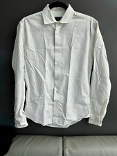 Camicia Bianca Zara Uomo Tg. S Slim Fit Misto Cotone