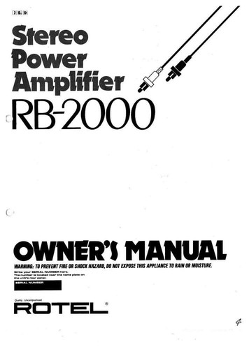 Rotel 2000 amplificatore - rotel, rb-2000