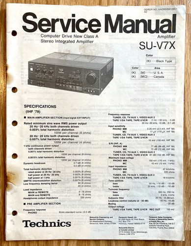 Technics v7x amplificatore - technics, su-v7x: