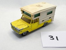 VINTAGE MAJORETTE # 209 DODGE PICK-UP CAMION CAMPER PRESSOFUSO AUTO GIOCATTOLO GIALLO