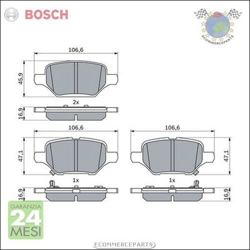 Kit pastiglie freno bosch - pastiglie,