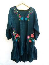 ?Tunica Abito Vintage Ricamo Boho Bali Goa Ibiza Beach Hippie 38/40/42