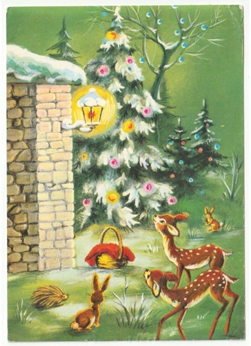 Cartolina natalizia vintage - natalizia,