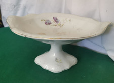 FLORIO CERAMICA/ Alzatina con decori floreali e rilievo_ Periodo Liberty 