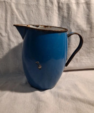 Brocca vaso antico in metallo smaltato Vintage anni 40