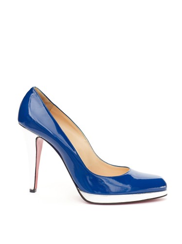 Decollete vernice blu - vernice,