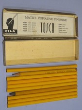 vecchia scatola di MATITE COPIATIVE FINISSIME TOSCA FILA FIRENZE Nero duro Viola
