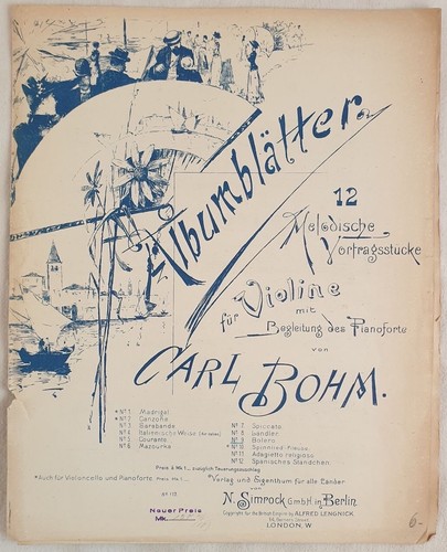 Carl bohm bolero violino - carl,