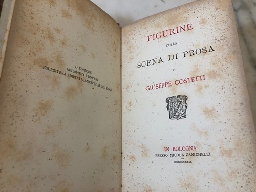 Antico libro giuseppe costetti - antico,