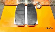 Harley Davidson pedane anteriori larghe cromate con inserti in gomma originali