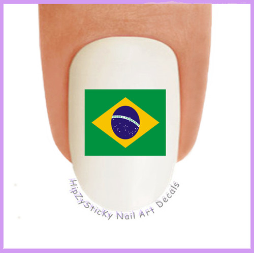 Nail art bandiera - art, brasile