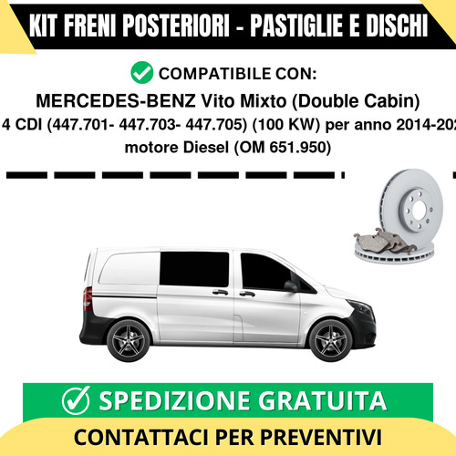 Kit freni posteriori per - kit,
