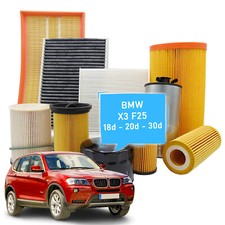 KIT TAGLIANDO FILTRI BMW X3 (F25) XDRIVE 20 D 135KW 184CV DAL 10 AL 14