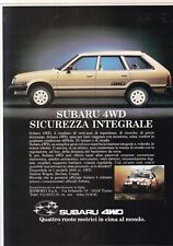 W21 -  Auto Subaru 4WD Pubblicita Advertising Anni 80